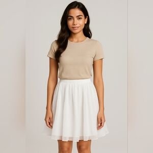 Vintage My Michelle Girls Large White Skirt Flowy A-Line Y2K Coquette Softcore S